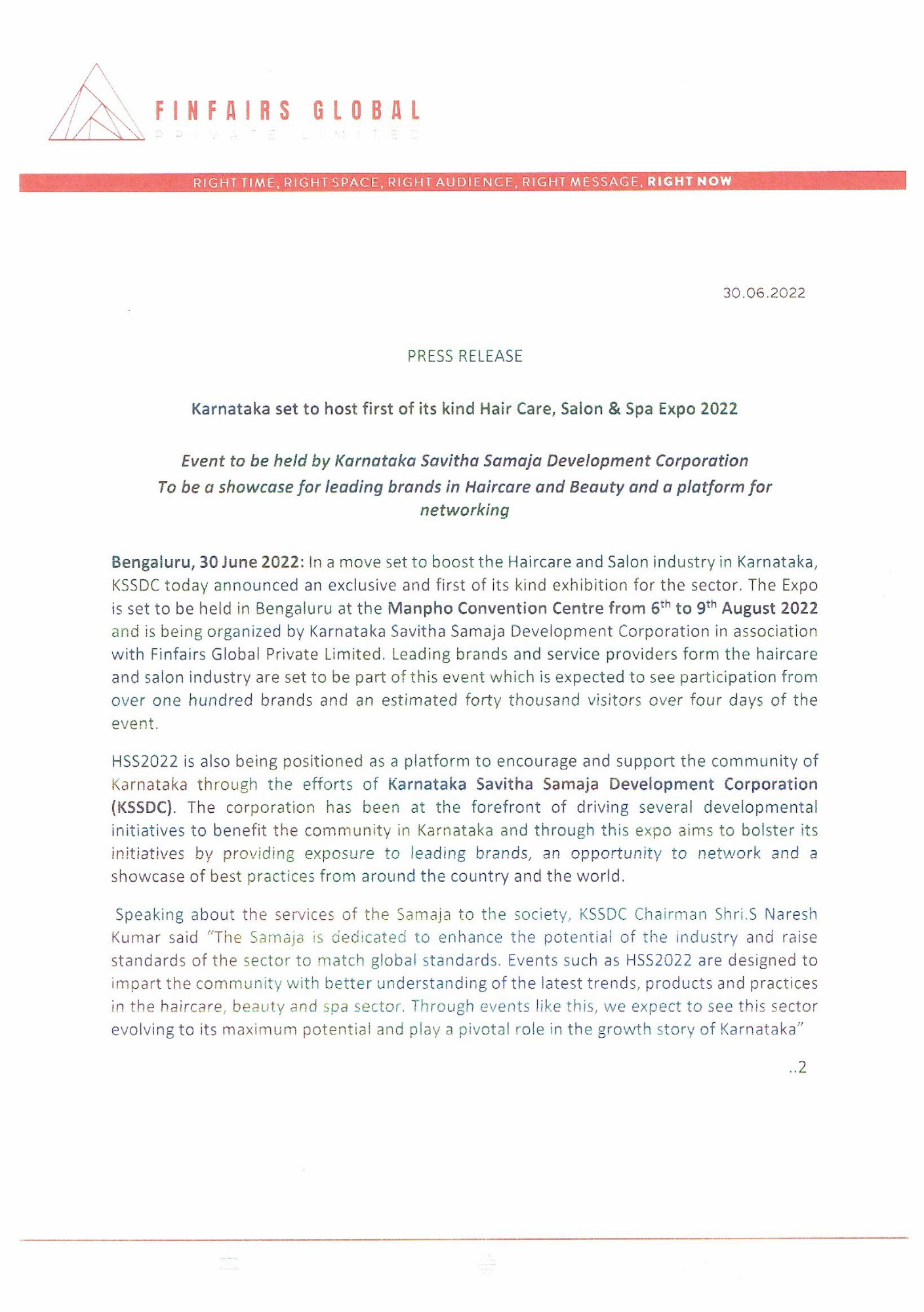 Press Release in Vidhana Soudha on 30th June 2022